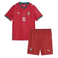 Camiseta Portugal Bernardo Silva #10 Primera Equipación Replica Mundial 2026 para niños mangas cortas (+ Pantalones cortos)
